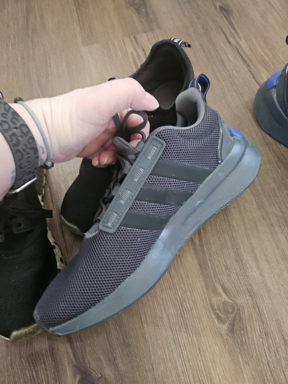 Adidas Cloudfoam Navy/Gray Athletic Sneakers